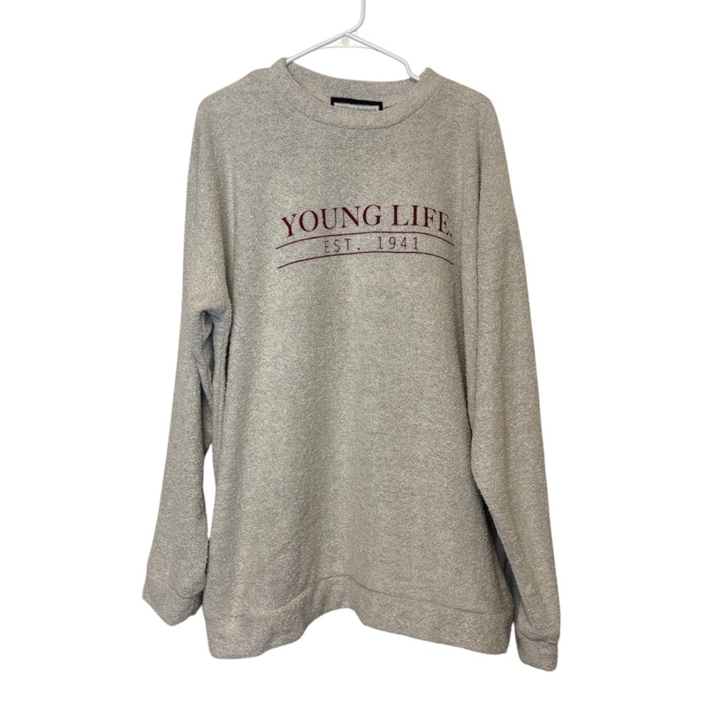 Wooly Threads Young Life Sweatshirt Cozy Oversized Classic Crewneck XXL